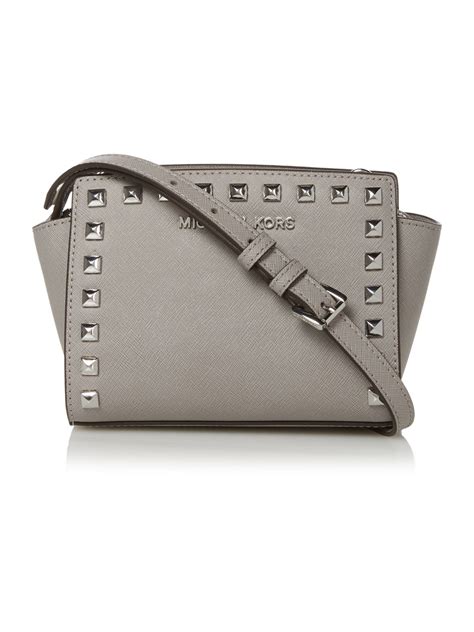 grey michael kors crossbody purse|grey Michael Kors medium purse.